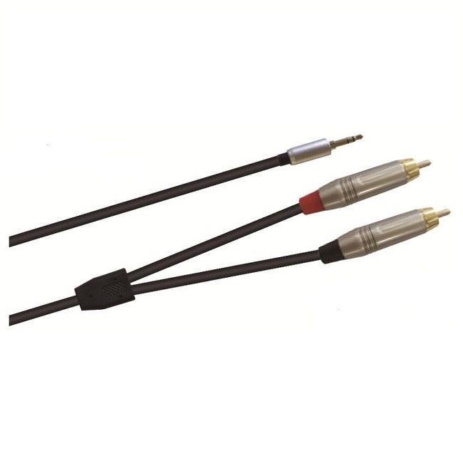 3.5mm Đàn ông đến RCA Đàn ông Y Cáp âm thanh Đen Độ dài cáp khác nhau