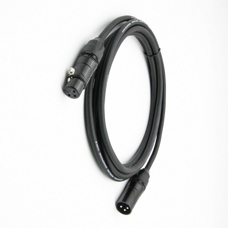 3 Pin DMX Cable Nam đến nữ Cáp chiếu sáng Đen Cáp chiếu sáng sân khấu