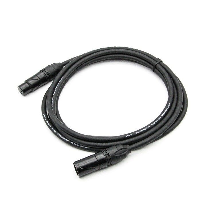 3 Pin DMX Cable Nam đến nữ Cáp chiếu sáng Đen Cáp chiếu sáng sân khấu