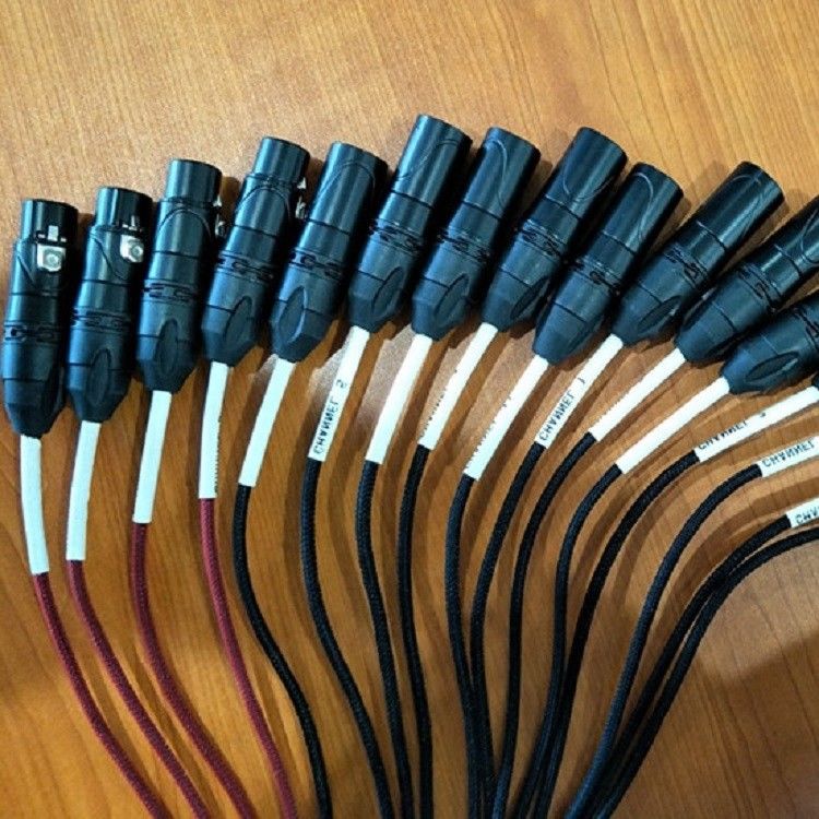 20 kênh cáp rắn XLR Profile thấp gửi bảng mạch XLR Splitter 100 feet