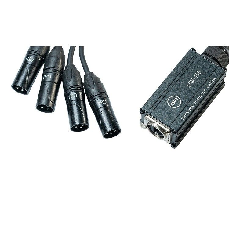 XLR Network Splitter Cable 4 Channel 3-Pin Multi Snake Receiver đến Rj45 Cable Ethercon đơn