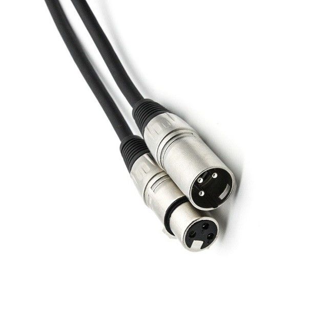 3 Pin XLR Microphone Cable Nam đến Đàn bà Mic Cord Đen XLR Cable