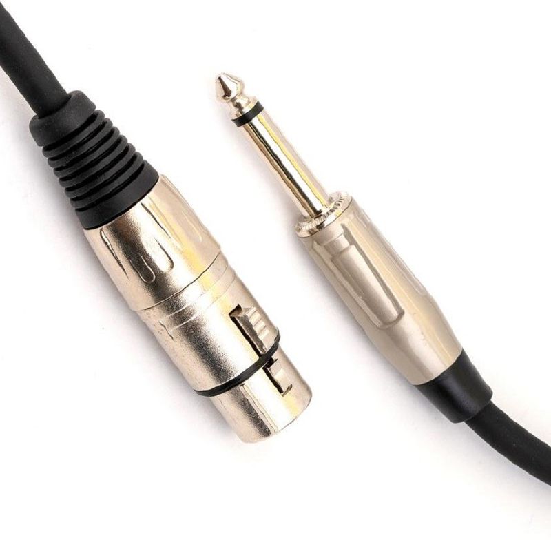 1/4 inch Nam đến XLR Đàn bà dây micro Đen Cáp XLR 10 feet Cáp micrô