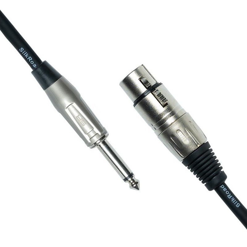 1/4 inch Nam đến XLR Đàn bà dây micro Đen Cáp XLR 10 feet Cáp micrô