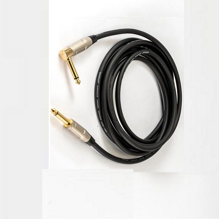 22 Awg Bass Guitar Cable 1/4 Inch thẳng đến 1/4 Inch góc Bass Amp Cord cho Amp