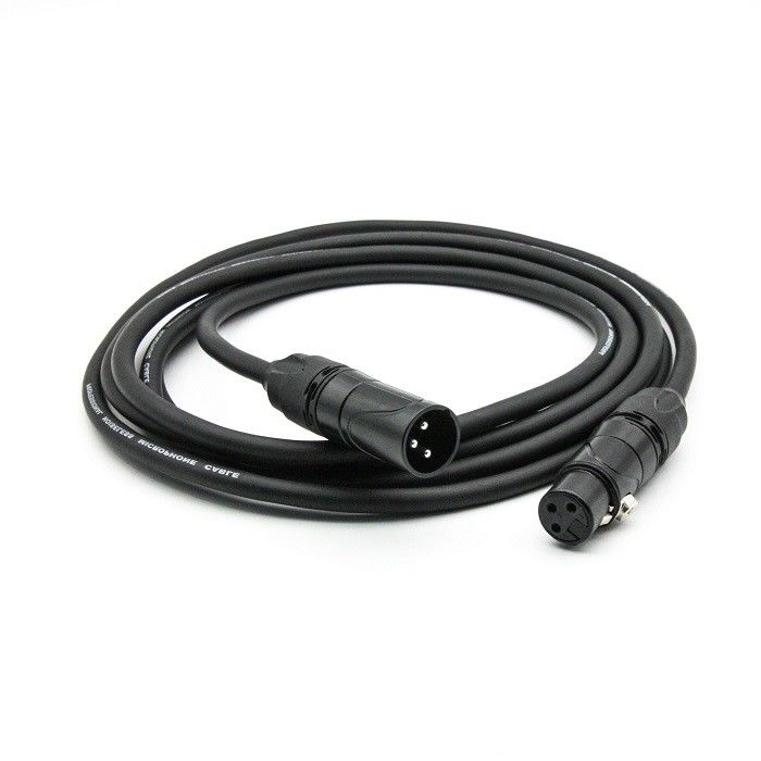 AWG 24 XLR Cáp micrô Đen XLR nam đến XLR nữ Cáp micrô cho máy trộn