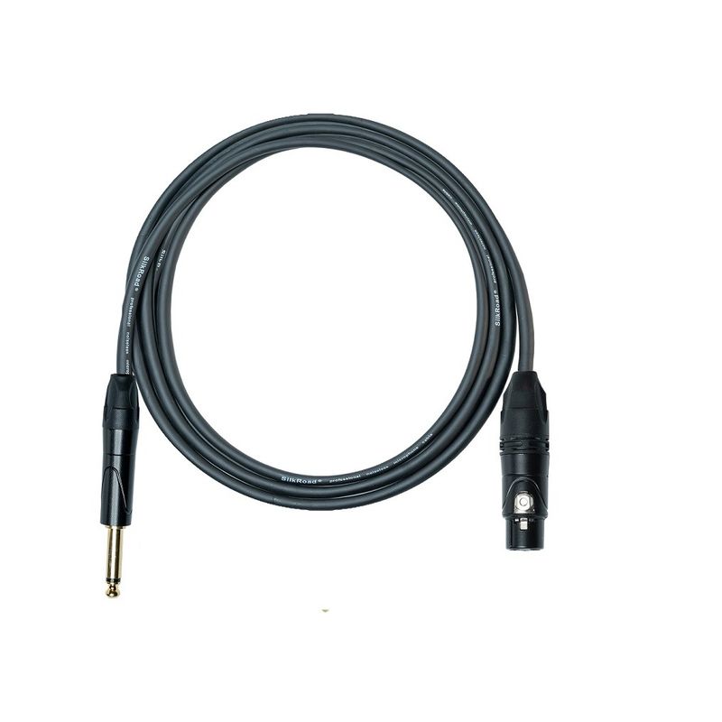 0.25 Inch XLR Mic Cable Black Microphone Cable Nam đến XLR Đàn bà Microphone Adapter cho Mixer