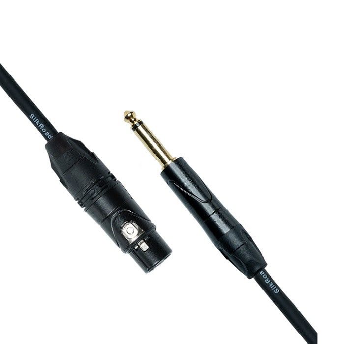 0.25 Inch XLR Mic Cable Black Microphone Cable Nam đến XLR Đàn bà Microphone Adapter cho Mixer