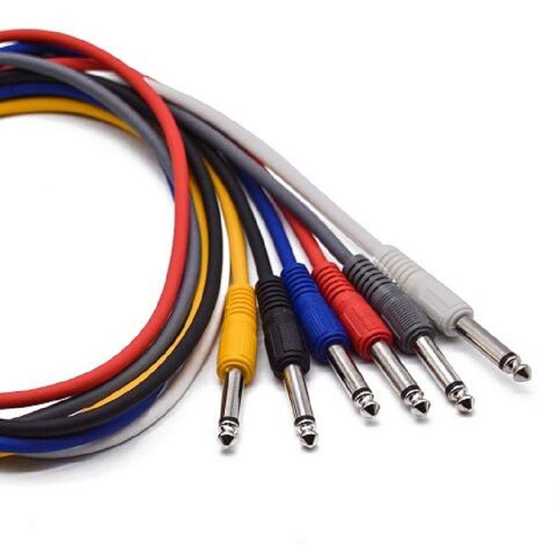 Đỏ vàng Guitar Pedal Jumper Cable 1/4
