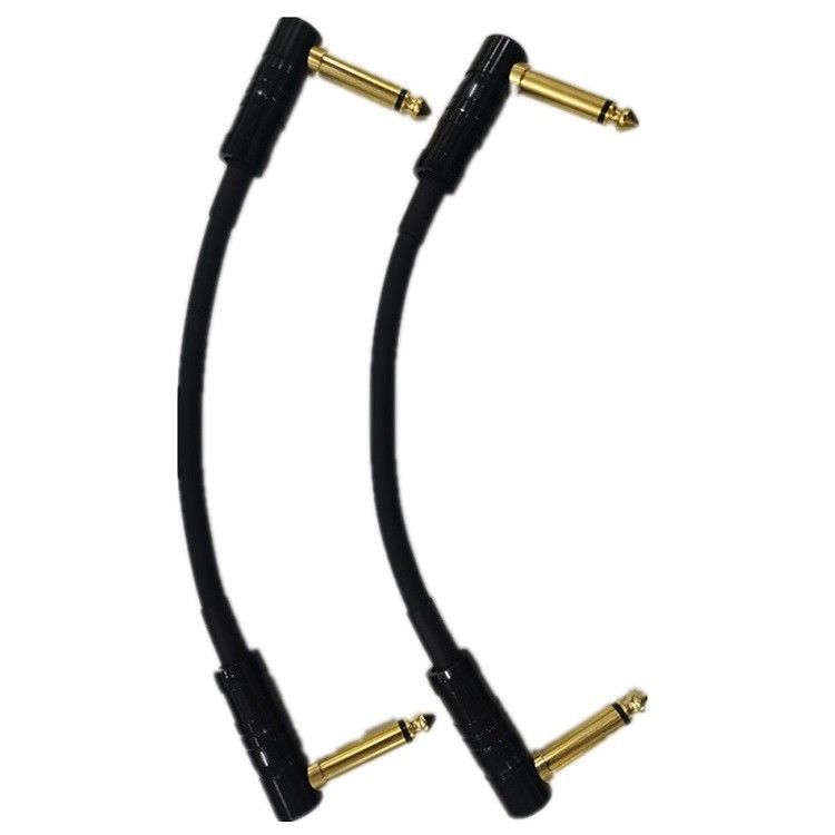 0.6ft dây cáp vá 2 PC Pack 6.35mm góc cắm cáp dụng cụ cho bàn đạp