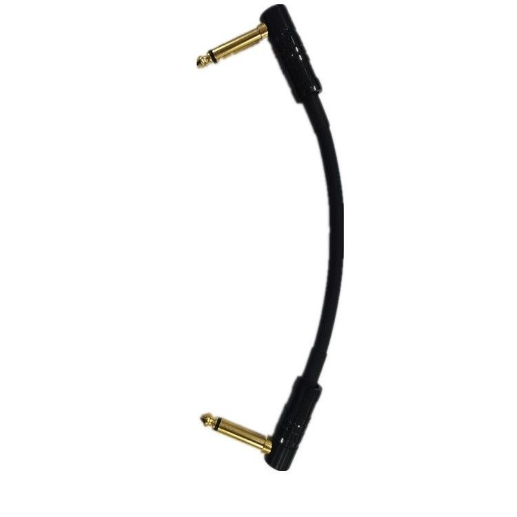 Cáp vá guitar nhỏ 2 PCs Pack 6.35mm góc Plug Guitar Pedal Cáp nhạc cụ