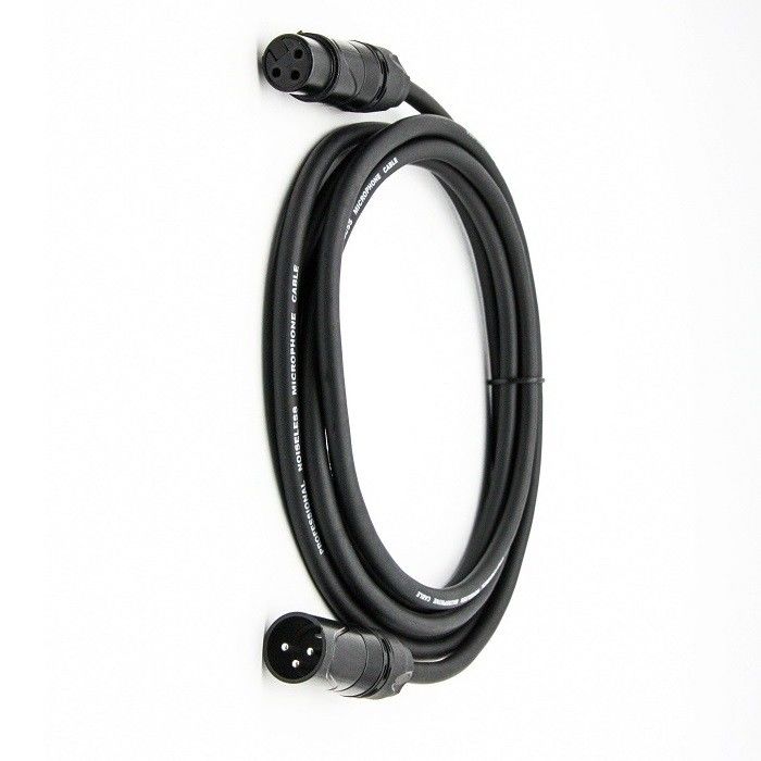 5m 6m XLR Microphone Cable OFC Conductor Mic Cords 3 Pin XLR-XLR Black Wire