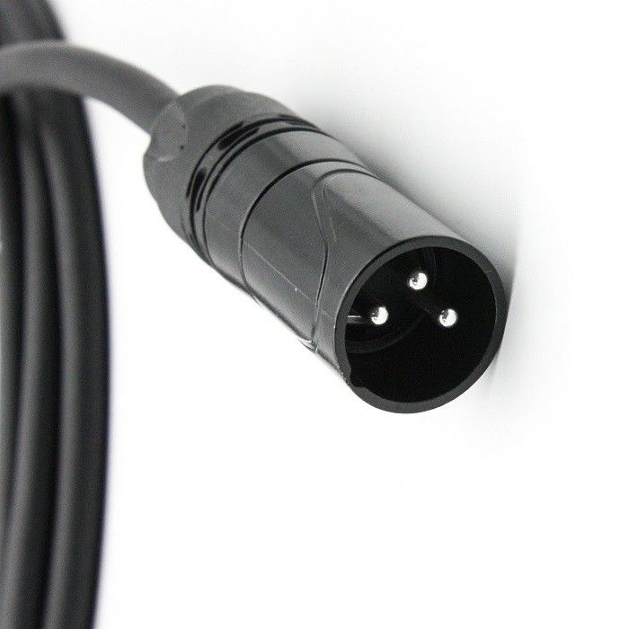 5m 6m XLR Microphone Cable OFC Conductor Mic Cords 3 Pin XLR-XLR Black Wire