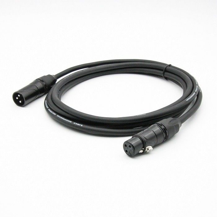 OFC Conductor Mic Patch Cords 3 Pin Xlr To Xlr Adapter Sợi đen