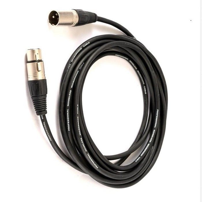20ft nam đến nữ Xlr cáp màu đen Mic dây dẫn cho Microphone Mixer