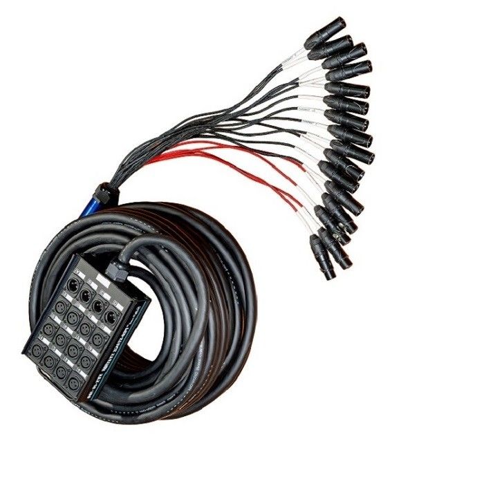 Nhiều kênh âm thanh Xlr Snake 100ft 16 kênh Cáp XLR Splitter Cáp để ghi âm