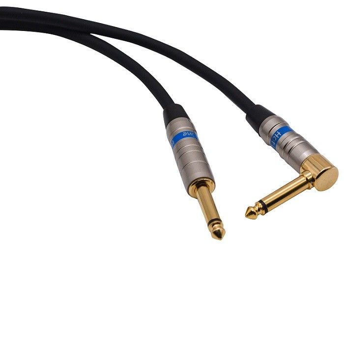 Cáp nhạc cụ âm thanh dây tăng cường cho bass guitar điện cáp 1/4 inch thẳng đến góc