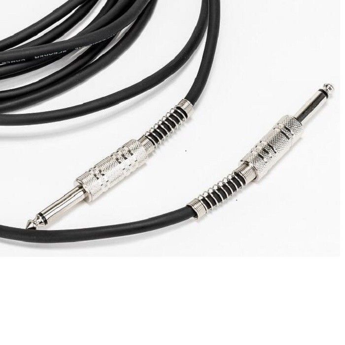 Cáp nhạc cụ dây âm thanh dây tăng cường cho bass dây guitar màu đen 1/4 inch
