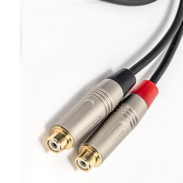 Audio Y Splitter Cable 3.5mm Stereo To Dual RCA Cho Máy trộn loa