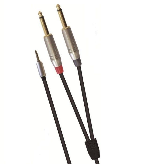Audio Y Splitter Adapter 3.5mm Stereo To Dual 1/4 inch cho máy trộn loa