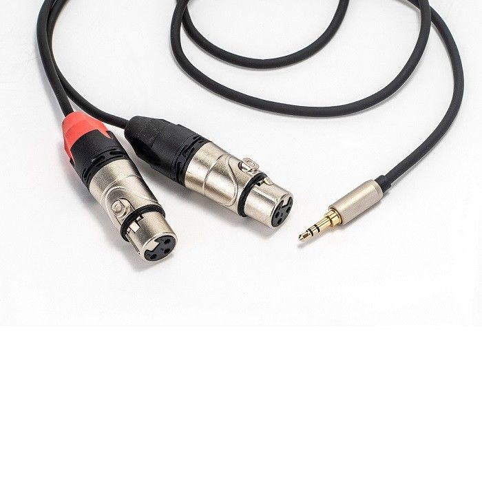 Đàn bà Y Splitter Adapter Cable 3.5mm Stereo To Dual XLR Audio Cable Cho loa
