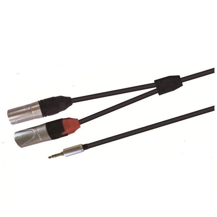 0.3M 1M 2M Đàn Stereo Y Adapter Cable 3.5mm Stereo To Dual XLR
