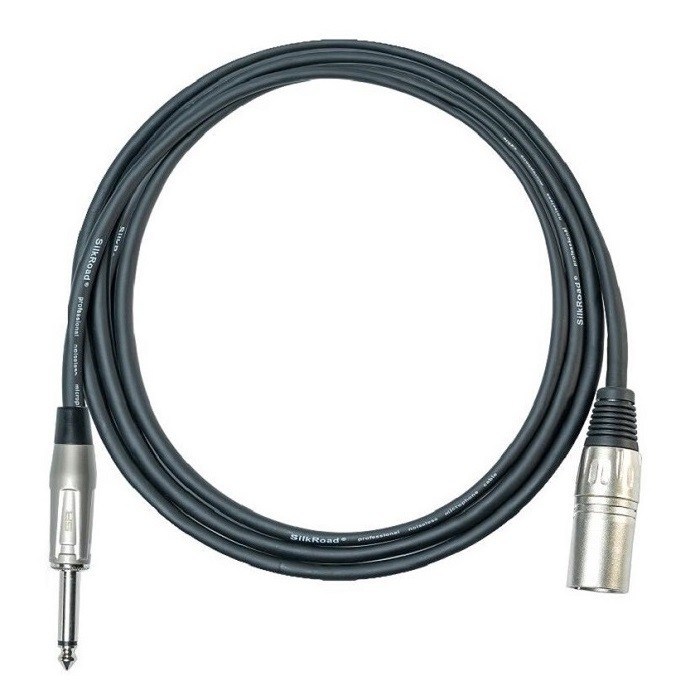 XLR nữ đến 1/4 inch 6.35mm TS Cáp micrô Mic Cord Đen Cáp XLR 10 ft