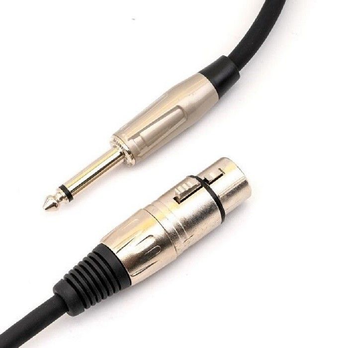 1/4 đến XLR Đàn bà dây micro Đen Cáp XLR 10ft Cáp micro