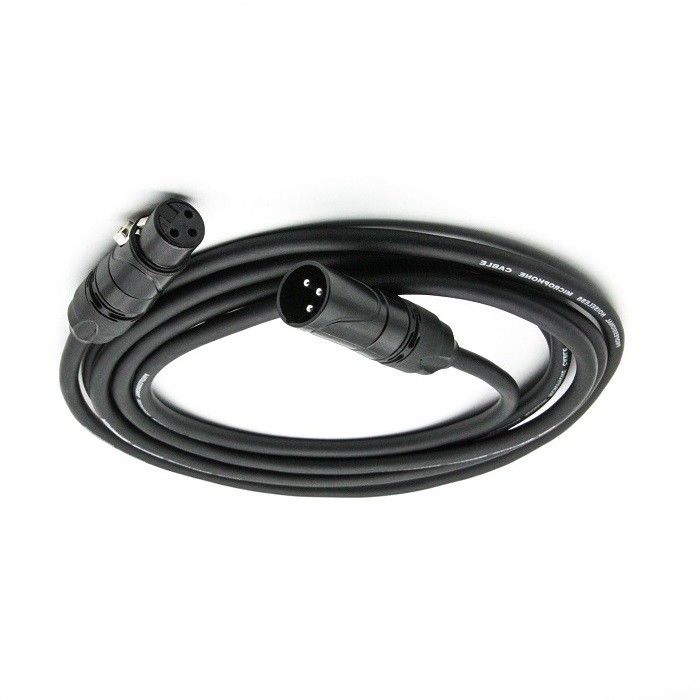 OFC Mic Patch Cord 3 Pin XLR làm cho phụ nữ Black Microphone Wire 20ft